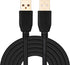 Tan QY USB A to A Male Cable 65Ft - USB Male to Male Double End Cord with Gold-Plated Connector