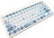 Silicone Keyboard Cover Skin for Logitech K380/Pebble Keys 2, Gray Blue Flowers