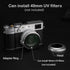 Haoge LH-X51W Ultra-Thin 2in1 All Metal Lens Hood with Adapter Ring Set for Fuji X100VI X100V Camera - Silver