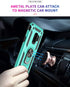 Androgate Samsung Galaxy S9 Case - Military-Grade Metal Ring Holder Kickstand, Shockproof Cover, Green