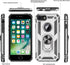 LeYi Compatible Case for iPhone 8/7/6s/6 (2 Pack), Silver with Tempered Glass Screen Protector & Kickstand