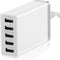 Desktop 5 Port USB Wall Charger 40W 8A, USB Hub Charging Station for Multiple Devices, Portable Multi Port USB Charger