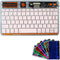 Portable Bluetooth Keyboard, 7-Colors RGB Backlit Mini Keyboard, Rechargeable Ultra-Slim Tablet Keyboard for
