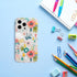 J.west Frosted Clear Case for iPhone 13 Pro Max 6.7", Cute Soft Slim Silicone Cover with Flower Design