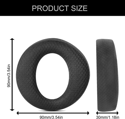 Replacement Ear Pads for Sony Playstation 5 PS5 Pulse 3D Wireless Headset,Breathable Mesh Fabric Headphones Ear Cushions Covers Headset Accessories Ear Cups Repair Part-black