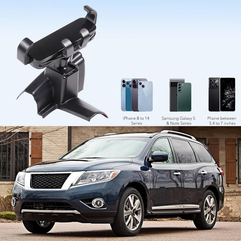 Lcojicep Car Navigation Screen Mobile Phone Holder for Nissan Pathfinder 2013-2018 (Left Style B)