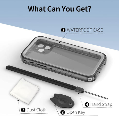 SPORTLINK iPhone 11 Pro Waterproof Case, Full Body Rugged Shockproof/Dustproof with Built-in Screen Protector for 5.8