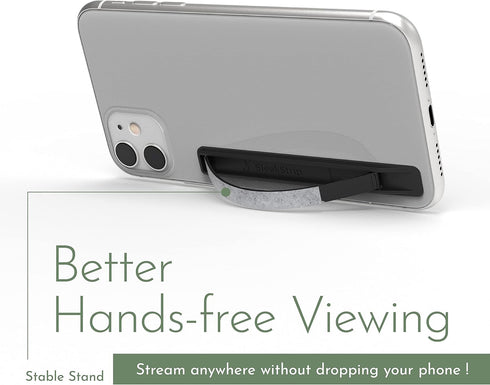 Swappable Ultra-Thin Phone Grip, Convertible Holder Fits Most iPhone and Android Cases, Compatible with Wireless