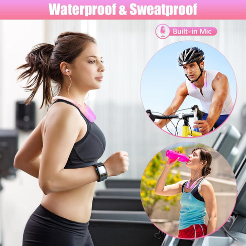 Neckband Bluetooth Headphones, 200H Playtime Wireless Stereo Earbuds with Microphone, Waterproof Balanced Armature