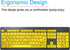 XDL-POWER Large Print Computer Keyboard,Wired USB Keyboard High Contrast Big Print Letter with Yellow Keys High
