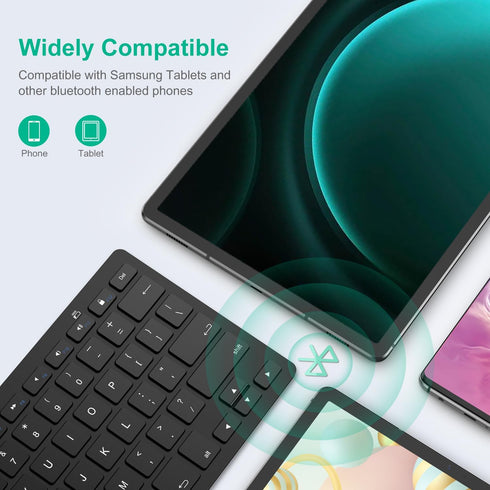 SPARIN Wireless Bluetooth Keyboard for Samsung Galaxy Tab A9 Plus/A8/A7 Lite/S9 FE/S9+/S6 Lite/S9.., Portable Keyboard for Samsung Tablet&Laptop&Phone-Ergonomic, Lightweight, Ultra-Slim by SPARIN