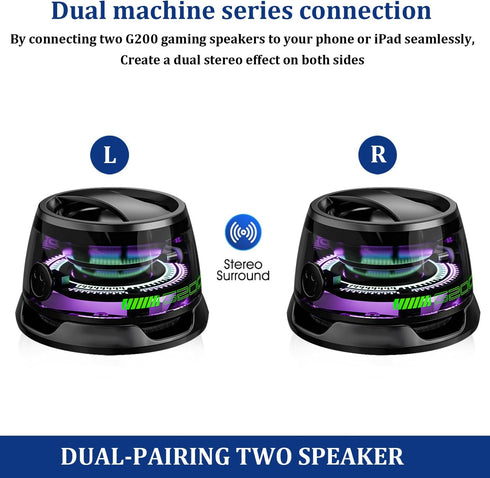 ZCNANDG G200 7H Multifunctional Magnetic Bluetooth Speaker, Portable Mini Bluetooth Speaker with Multi-RGB Color Light