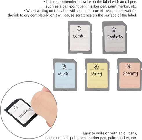 (120 Count) Multi-use Label Printable Stick-On Camera Memory Card Labels SD SDHC SDXC XQD CF CFexpress Type-B Card USB