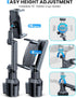 eSamcore Tablet Holder for Car, iPad Cup Holder Mount with 1.57" Depth Large Clamp, 15" Height Adjustable for 6"-12.9"