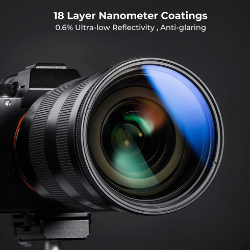 K&F Concept 72mm Variable ND2-32 Lens Filter (1-5 Stops), 18 Multi-Layer Coatings, No X Cross for Camera Lens (K-Series)