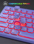 Wireless Keyboard and Mouse Combo, RGB Backlit, Rechargeable, Full-Size Ergonomic Tilt Angle, 2.4GHz Quiet Keyboard