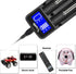 Snado Intelligent Charger - LCD Display Universal Smart Charger for Li-ion, Ni-MH/Ni-Cd Batteries (2 Slots)