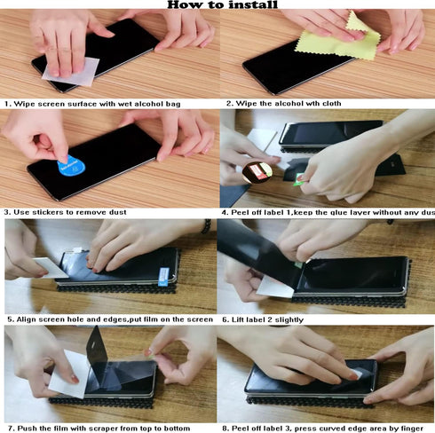 Privacy Screen Protector for Galaxy Z Fold 3, 1PCS Outside + 1PCS Inner Anti-Spy Soft Film