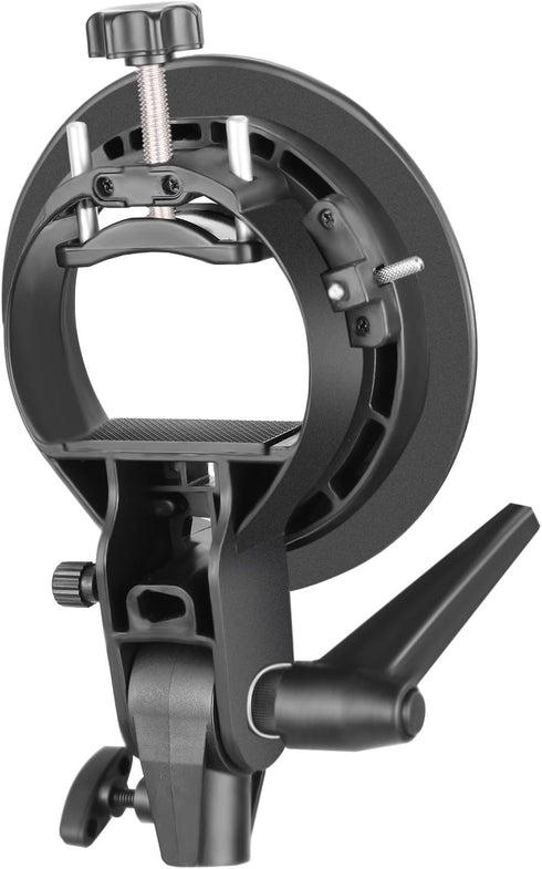 NEEWER S Type Bracket Holder with Bowens Mount for Square Head Flash Speedlite, Compatible with Godox AD200Pro