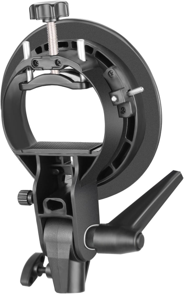 NEEWER S Type Bracket Holder with Bowens Mount for Square Head Flash Speedlite, Compatible with Godox AD200Pro