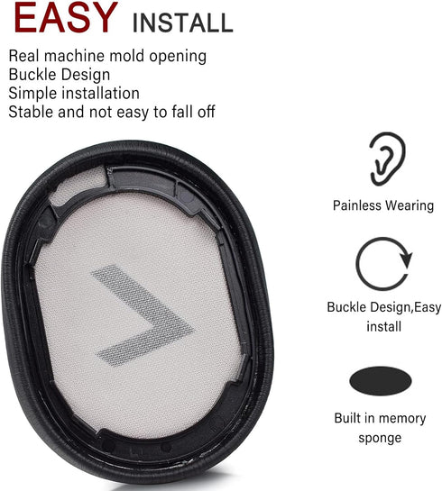 Replacement Ear Pads for Plantronics Voyager 8200 UC & Backbeat Pro2 - Memory Foam Cushions for Ultimate Comfort.