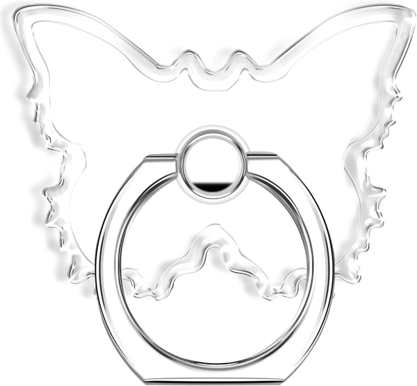 Transparent Clear Butterfly Phone Ring Grips Holder, Finger Ring Stand for Cell Phone Tablet Case