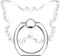 Transparent Clear Butterfly Phone Ring Grips Holder, Finger Ring Stand for Cell Phone Tablet Case