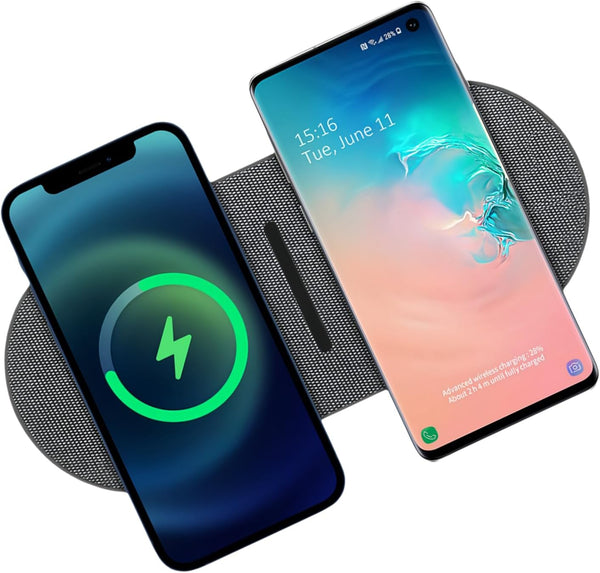 Dual 20W Wireless Charger for Multiple Devices, 40W Fast Wireless Charging Pad for Apple iPhone, AirPods, Samsung Galaxy