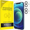 JETech 2-Pack Tempered Glass Screen Protector for iPhone 12 6.1-Inch with Camera Lens Protector
