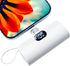 CooLuzer Mini Power Bank,Capsule Power Phone Charger 5500mAh,Portable Charger with Dual USB-C Ports