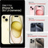 FireNova iPhone 15 Case - Light Blue Silicone, 6.1", with Camera Protection & 2 Screen Protectors, Soft Microfiber