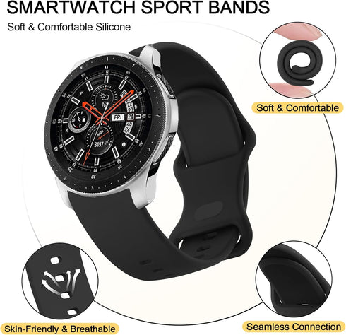 Replacement Band for Amazfit GTR 4 / GTR 3 Pro/GTR 3 / GTR 2e / GTR 2, 22mm Soft Silicone Sport Strap for Smartwatch