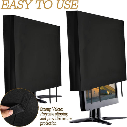 CebraBounze 70 75, TV Cover Moving Box to Dust and Scratch Resistant Felt TV Screen Cover with Bottom Straps for LED