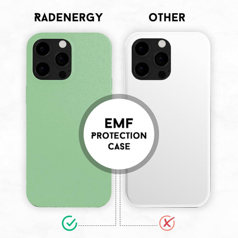 EMF Protection Liquid Silicone Shungite Case for iPhones - 5G Shield Reduction, Lightweight Protective Cover (Green, 13)