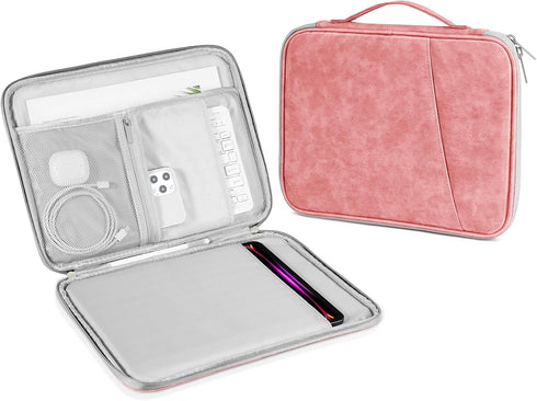 DTTO Tablet Sleeve Bag for New 13 Inch iPad Pro M4/iPad Air M2 2024, Waterproof Travel Case Bag, Pink