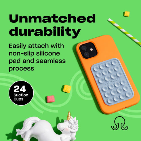 Silicone Suction Phone Case Adhesive Mount, Hands-Free Strong Grip Holder for Selfies & Videos, iPhone & Android (Baby