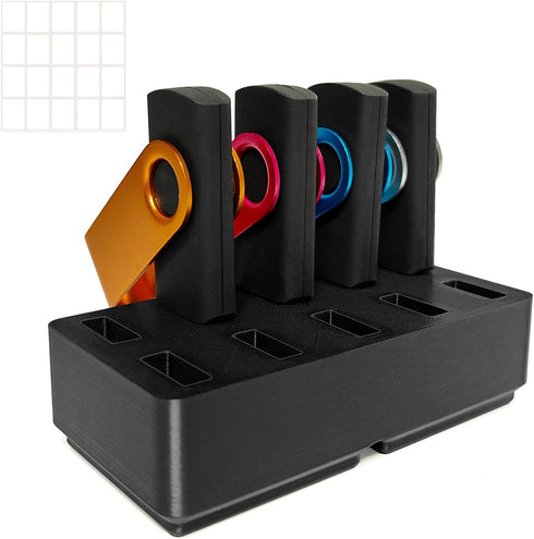 FEWINA Flash Drive Desk Organizer Stand USB Holder Storage Electronic Accessories Organizer for