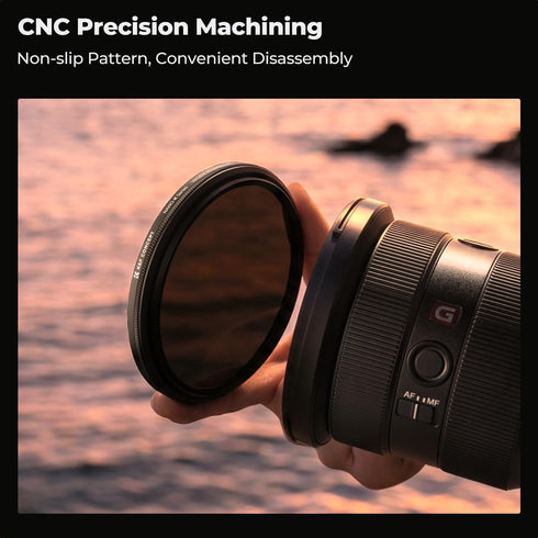 K&F CONCEPT 67mm ND2-ND400 (1-9 18 Variable ND Lens Filter Stops) Multi-Layer Coatings Adjustable Neutral Density Ultra