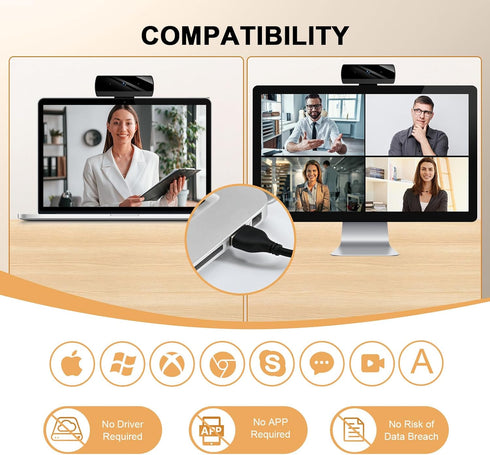 Diccik 1080P Webcam with Microphone, Full HD Video Calling Web Camera, HD Light Correction Streaming Webcam