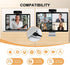 Diccik 1080P Webcam with Microphone, Full HD Video Calling Web Camera, HD Light Correction Streaming Webcam