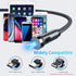 Bojianxin 3 in 1 Magnetic Charging Cable - 540 Rotation, 7-Pack (1.6ft/3.3ft/6.6ft/10ft) for Micro USB & Type C