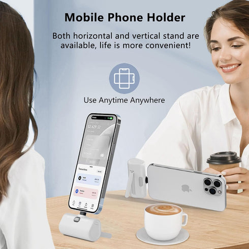 LUCKYDUO iPhone,5000mAh Pack 14/13/12/11/XR/SE/8/7 Mini Portable Charger for Ultra Compact Small Power Bank Built