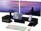 Dual Monitor Stand Riser with Phone Tablet Holder, 35.8in Large Monitor Stand