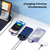 Portable Charger for iPhone, Built-in Cables and Wall Plug, 13800mAh Fast Charging USB C Power Bank, Blue