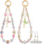 BESARME 2 Pcs Phone Charm Wristlet with Crystal Beads and Butterfly Pendant,