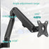 Height Adjustable Pole Mount Monitor Arm for 17"-27" Screens, VESA 75x75 and 100x100, Holds up to 15.4 lbs