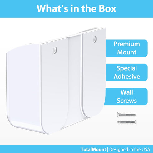 TotalMount Universal Remote Control Holder, Attaches to Wall or TV, Compatible with All Remotes
