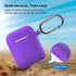 ATUAT AirPods Case Cover, Full Protective Silicone Skin Dust-Proof for Apple AirPods 1st 2nd Gen, Keychain, Purple