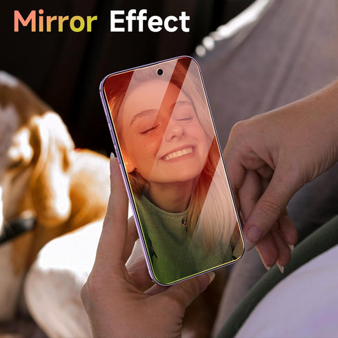 (2 Pack) Compatible with iPhone 14 Pro Max Privacy Screen Protector 6.7 Inch, Mirror Anti Spy Tempered Glass with Easy
