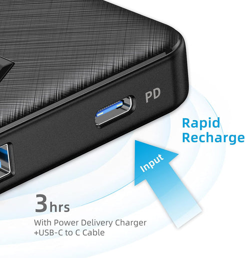 SIXTHGU 10000mAh 20W Pack, 16 15 14 13 12 S22 S21 Portable Charger, Slim PD Power Bank, USB C in&out High-Speed